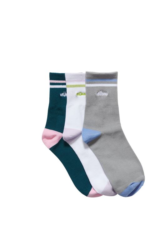 Stussy Mens Sport (3 Pack) Socks White - HDKCM2804